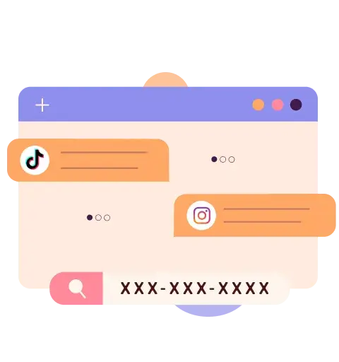localizador de contas de mídia social