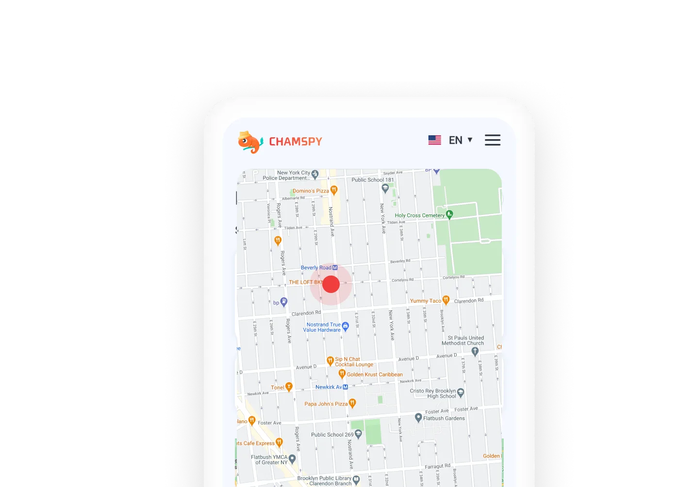 locate a phone number with Chamspy