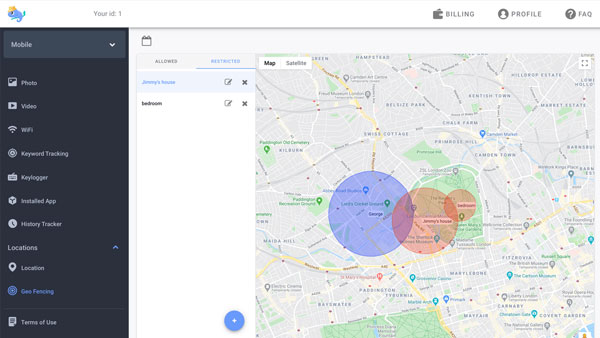 Tracking a cell phone location