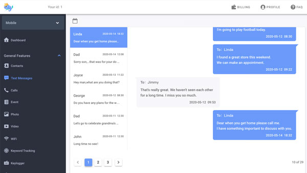 monitor kid’s text messages on Android