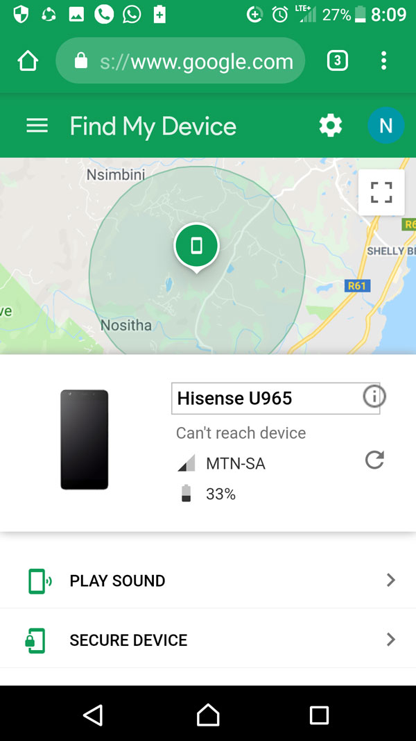 Find My device app