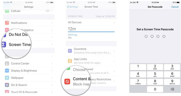 parental controls on iPhone via inbuilt feature