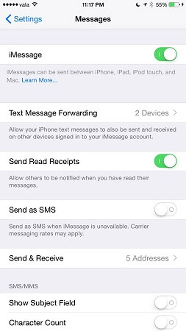 Text Message Forwarding