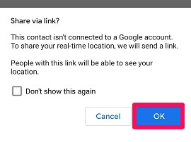 confirm sending link