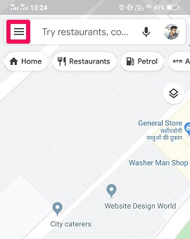 google maps settings to track location